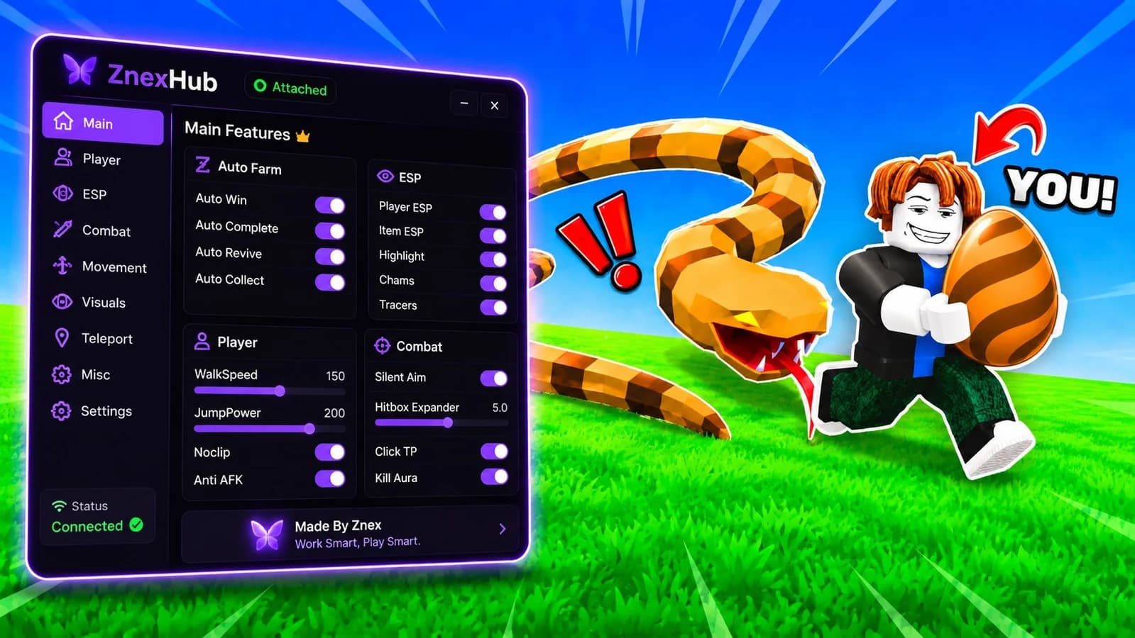 Znex Hub | Auto Farm, Auto Steal, Auto Hatch, TP & More 99