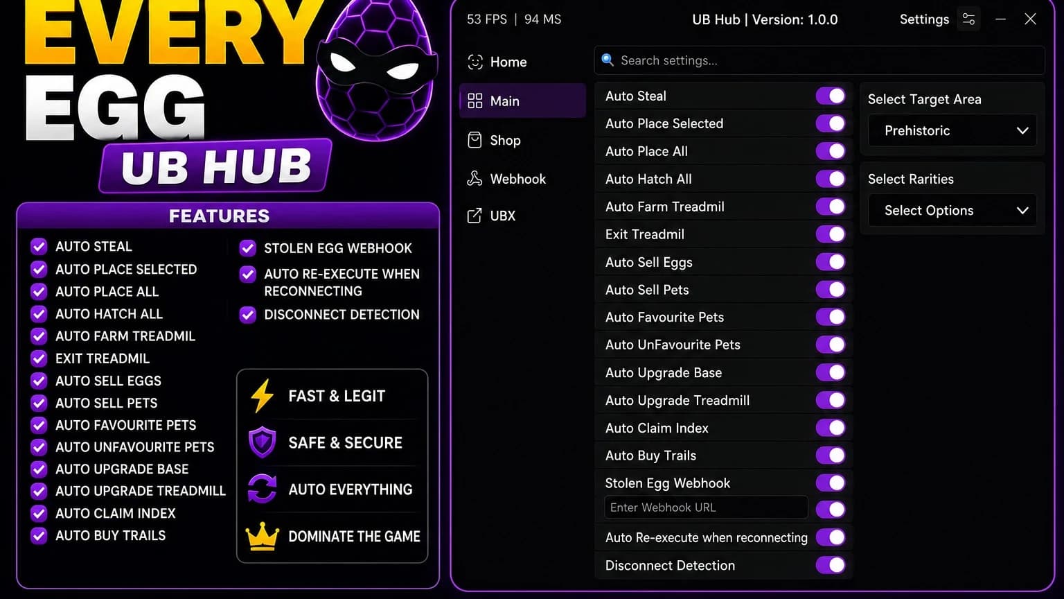 Auto Farm, Fastest Stealer NO KEY