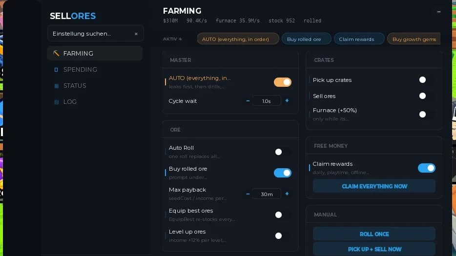 [💎] Sell Ores ⛏️|  AUTO FARM & More