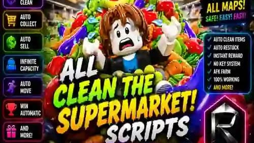 WilonityHub | Clean the Supermarket! script - Auto Complete