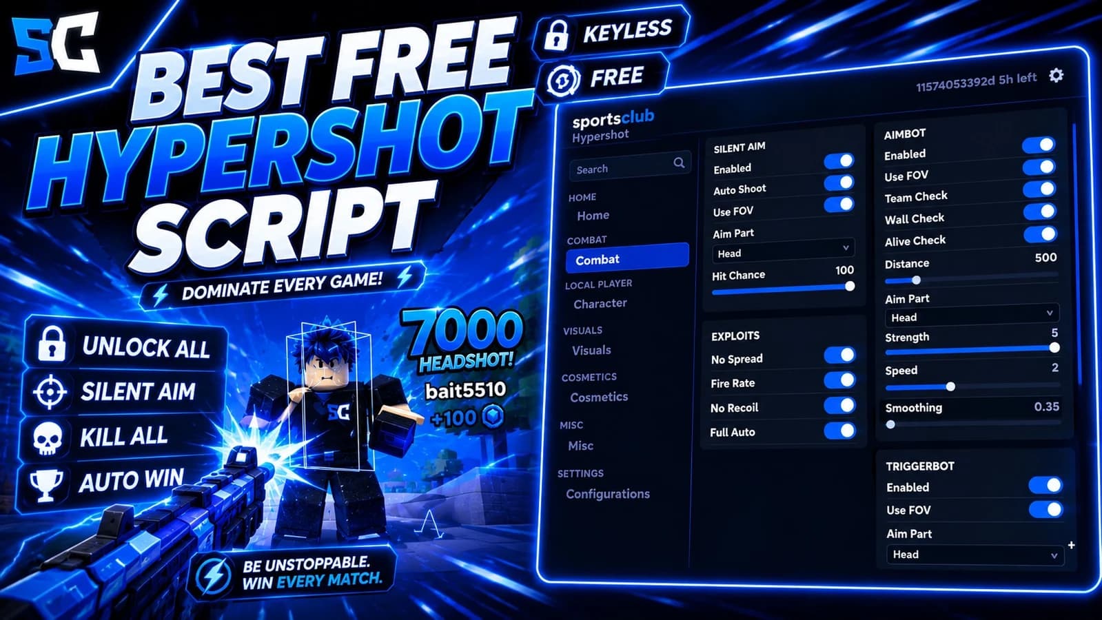 Free Hypershot Script | Unlock All, Silent Aim, Rapid FIre
