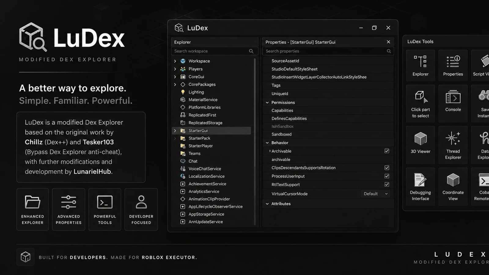 LuDex - Modified Dex ll Made by LunarielHub