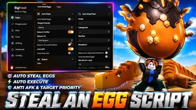 [BigFroot] Steal an Egg - Auto Steal Egg, Auto Hatch