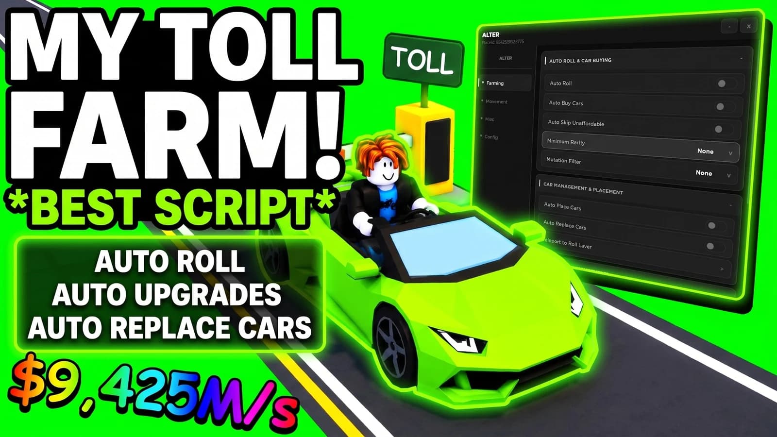 MY TOLL FARM! OP SCRIPT AUTO ROLL AUTO UPGRADE AUTO REPLACE