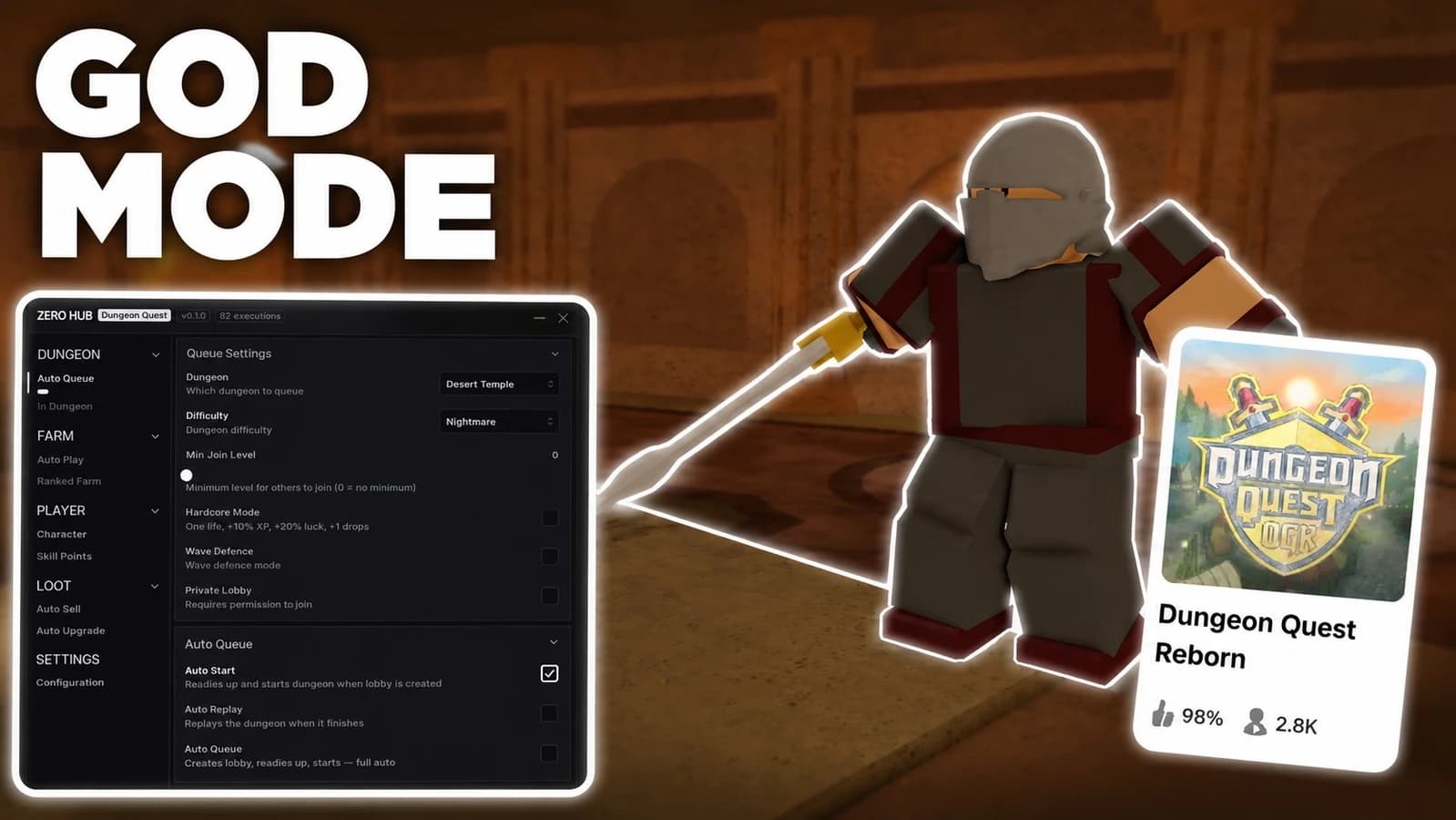 [ GODMODE ] THE BEST DUNGEON QUEST REBORN SCRIPT OP SCRIPT
