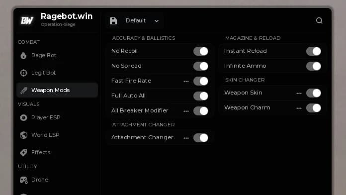 Ragebot.win | RageBot / Legitbot | Skinchanger, Gun Mods