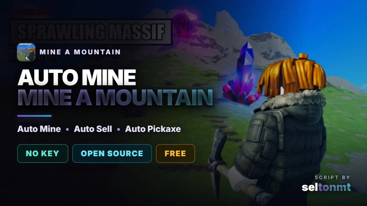 ⛰️ Auto Mine, Auto Pickaxe, Auto Sell & Upgrades | No Key