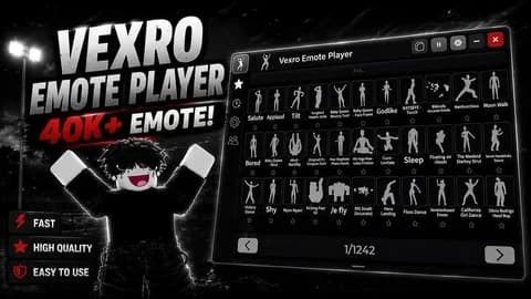 Universal Vexro Emote Player 40K+ Emotes + Unreleased Emotes