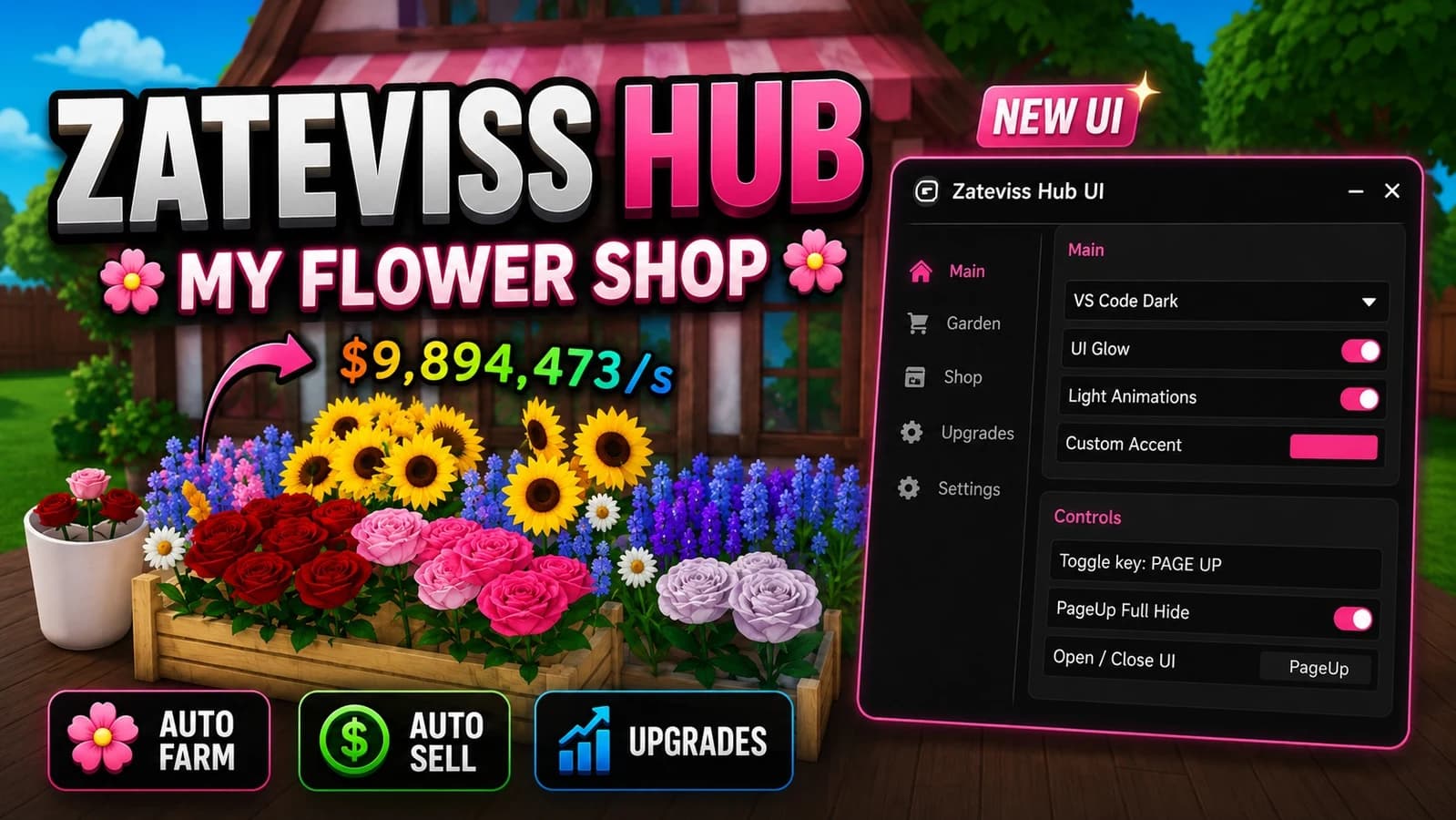 [No Key] Auto Harvest,Plant,Supply,Checkout and More! 