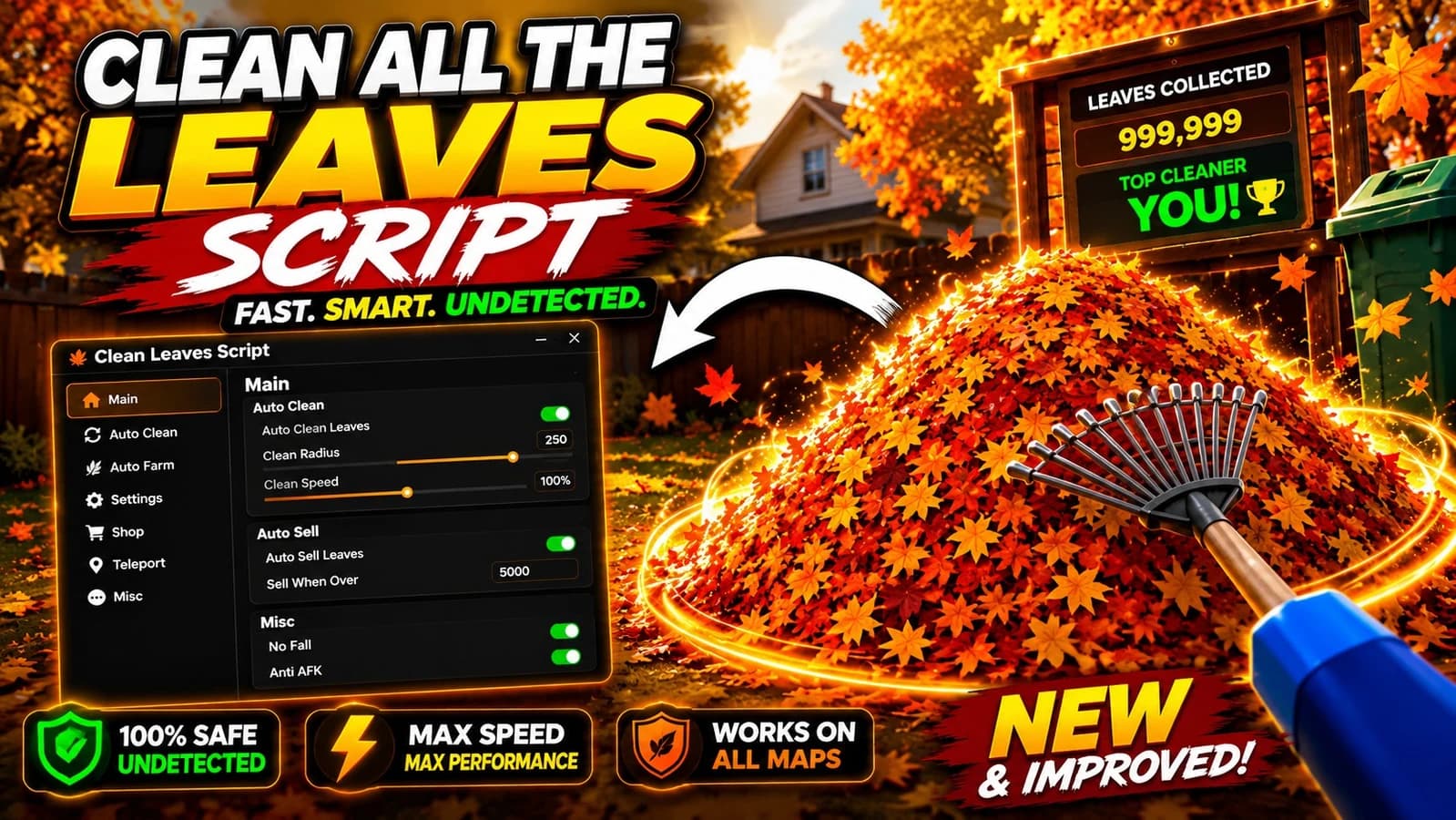 [NEW] Best Clean all the leaves Script