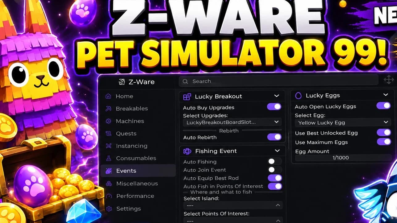 Auto Rank, Auto Tap, Auto Zone Quests, Auto Lucky Block Even