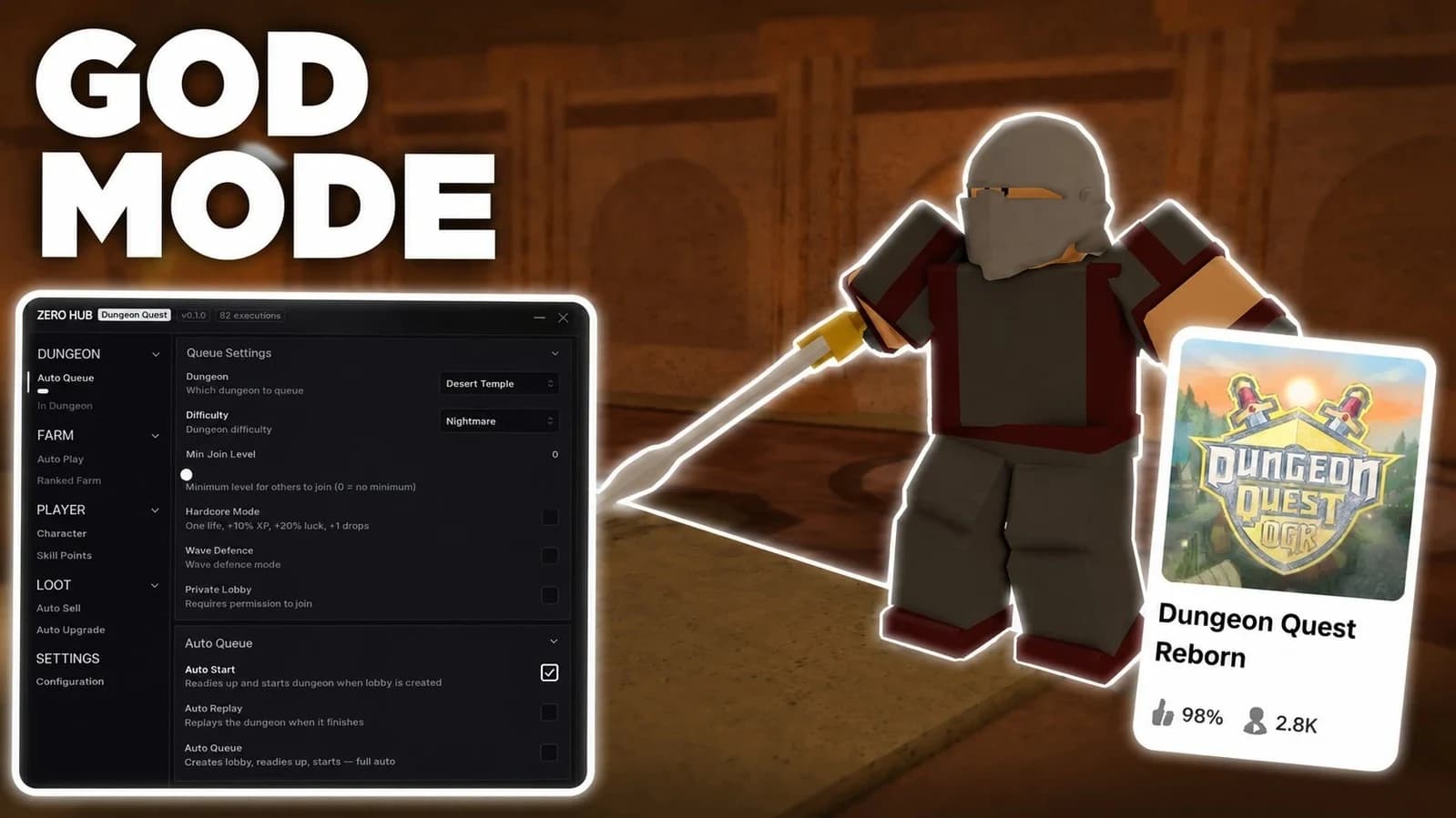 [ GODMODE ] THE BEST DUNGEON QUEST REBORN SCRIPT OP SCRIPT