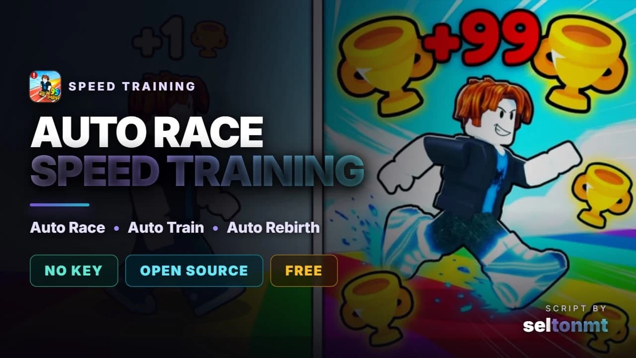 ⚡ Auto Race, Auto Train, Auto Rebirth & Shop | No Key