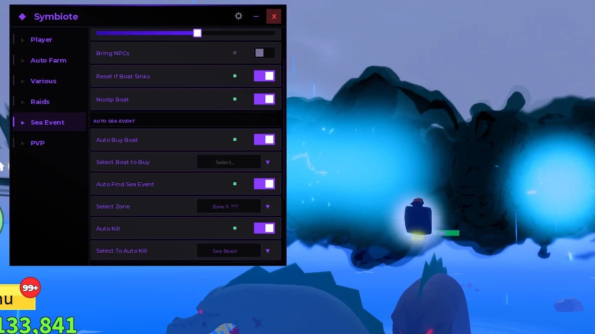 [FREE] [OP] AUTO FARM | LEVEL | RAID | SEA EVENT | Symbiote