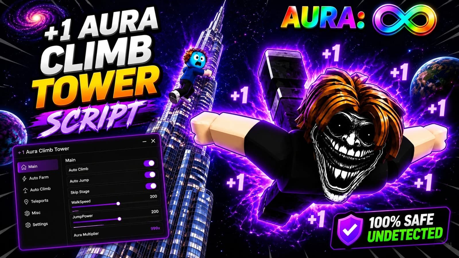 Best +1 Aura Climb Tower Script