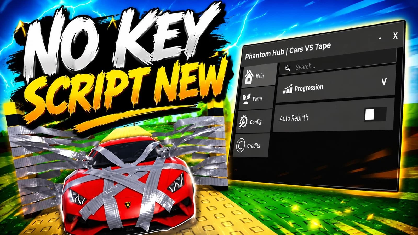 Cars Vs Tape Script OP | No Key