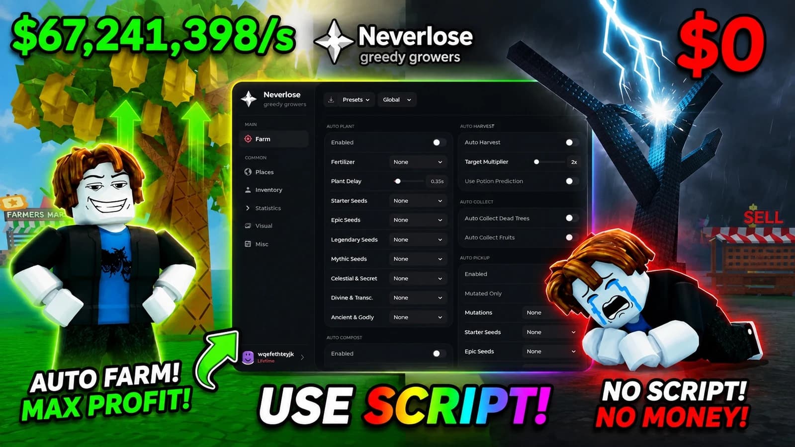 Greedy Growers❤️ NeverLose -AUTOFARM FULL AUTOSELL AND MORE
