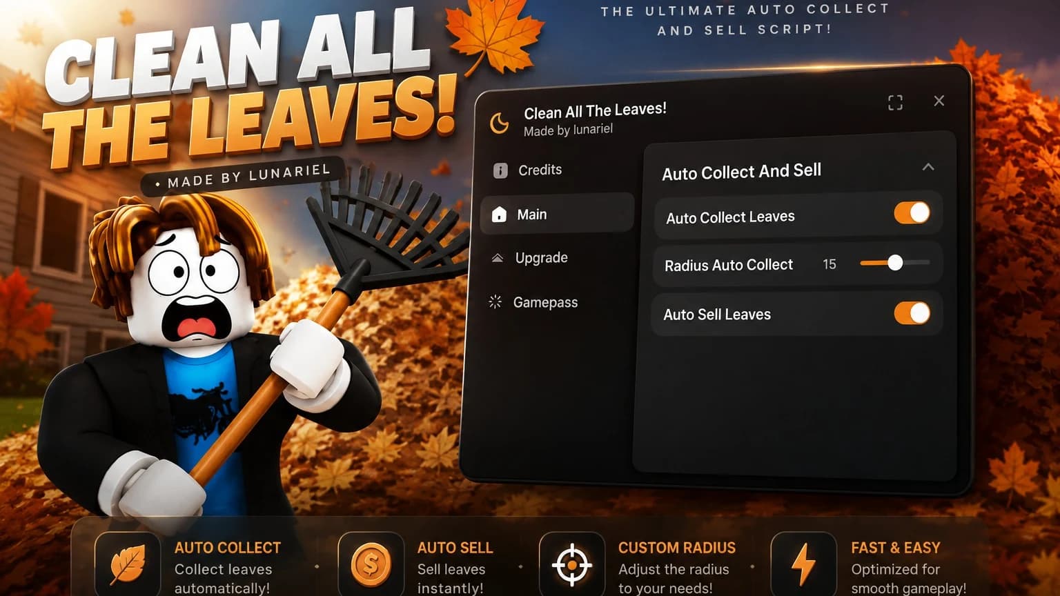 Auto Farm - Free Gamepass ll Made by LunarielHub