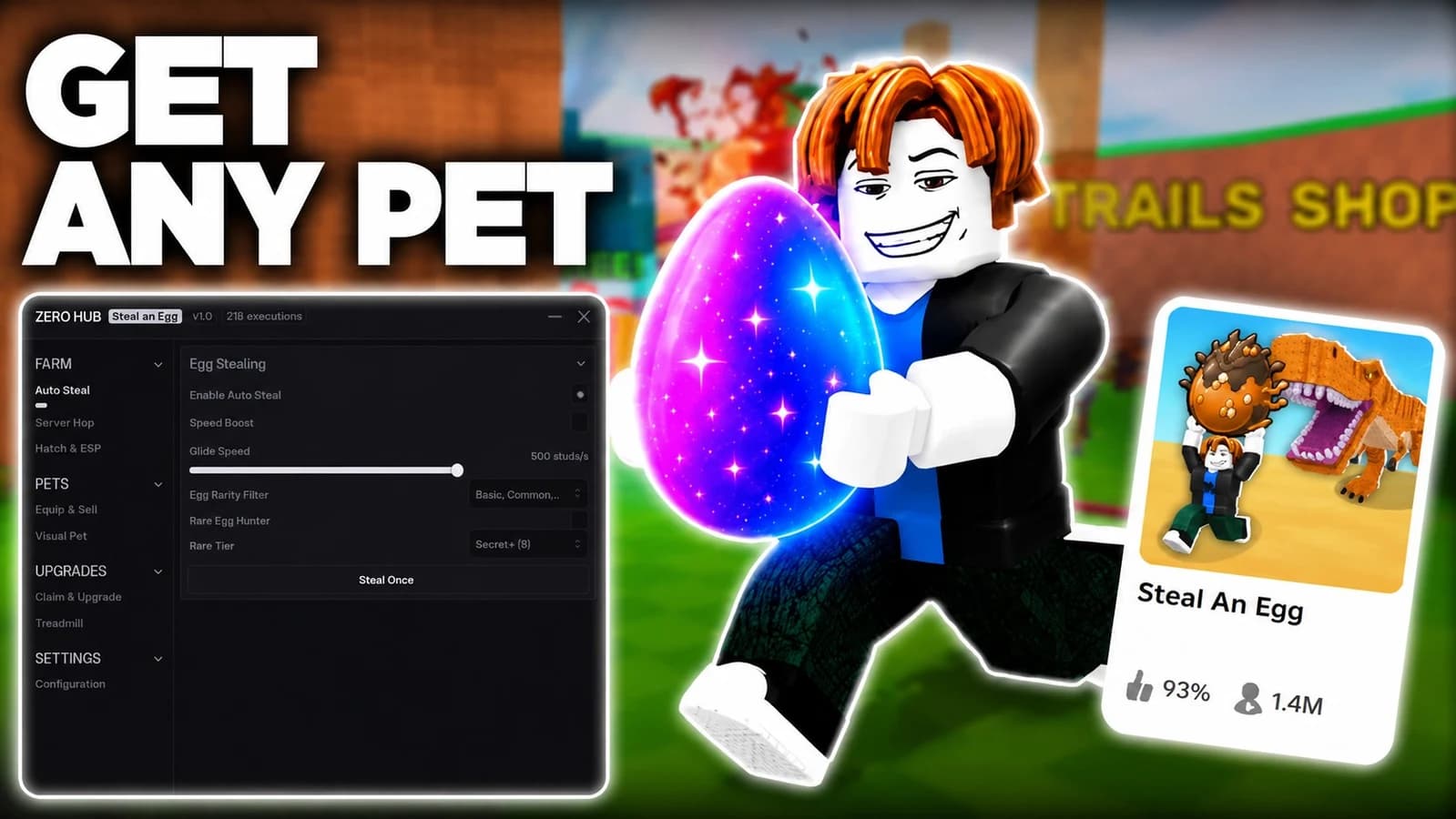 KEYLESS FREE STEAL AN EGG SCRIPT  | GET ANY PET INSTANTLY OP