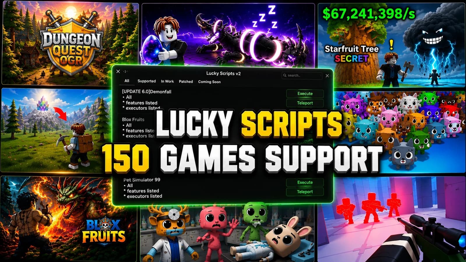 LUCKY SCRIPTS 150 GAMES SUPPORT