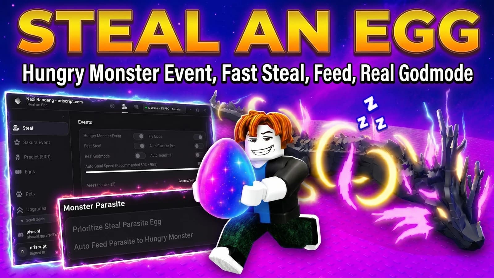 Steal an Egg : New Hungry Monster Event, Fast Steal, Fast Fe