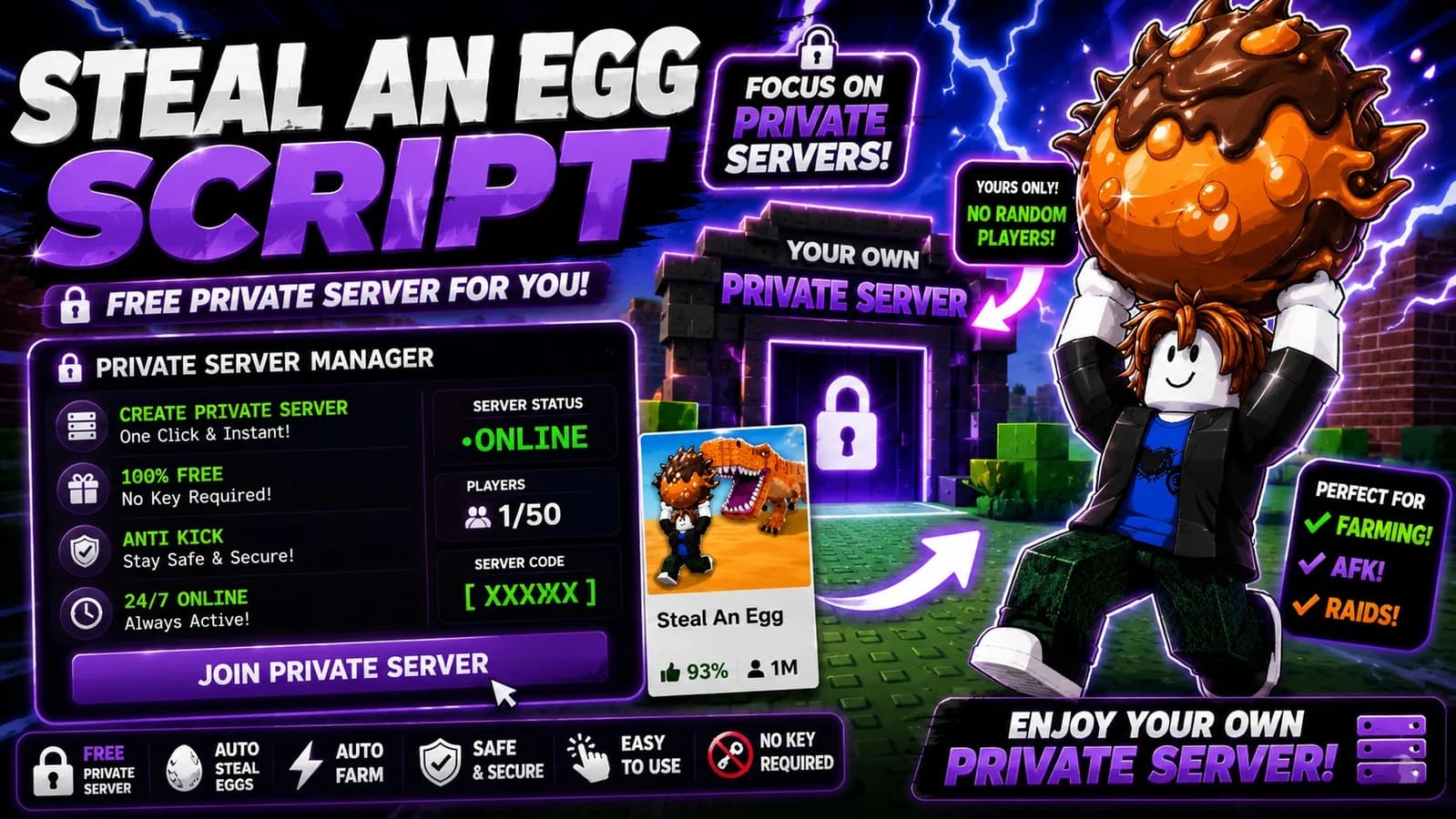 [NEW] Keyless Steal An Egg Script Free Private Server