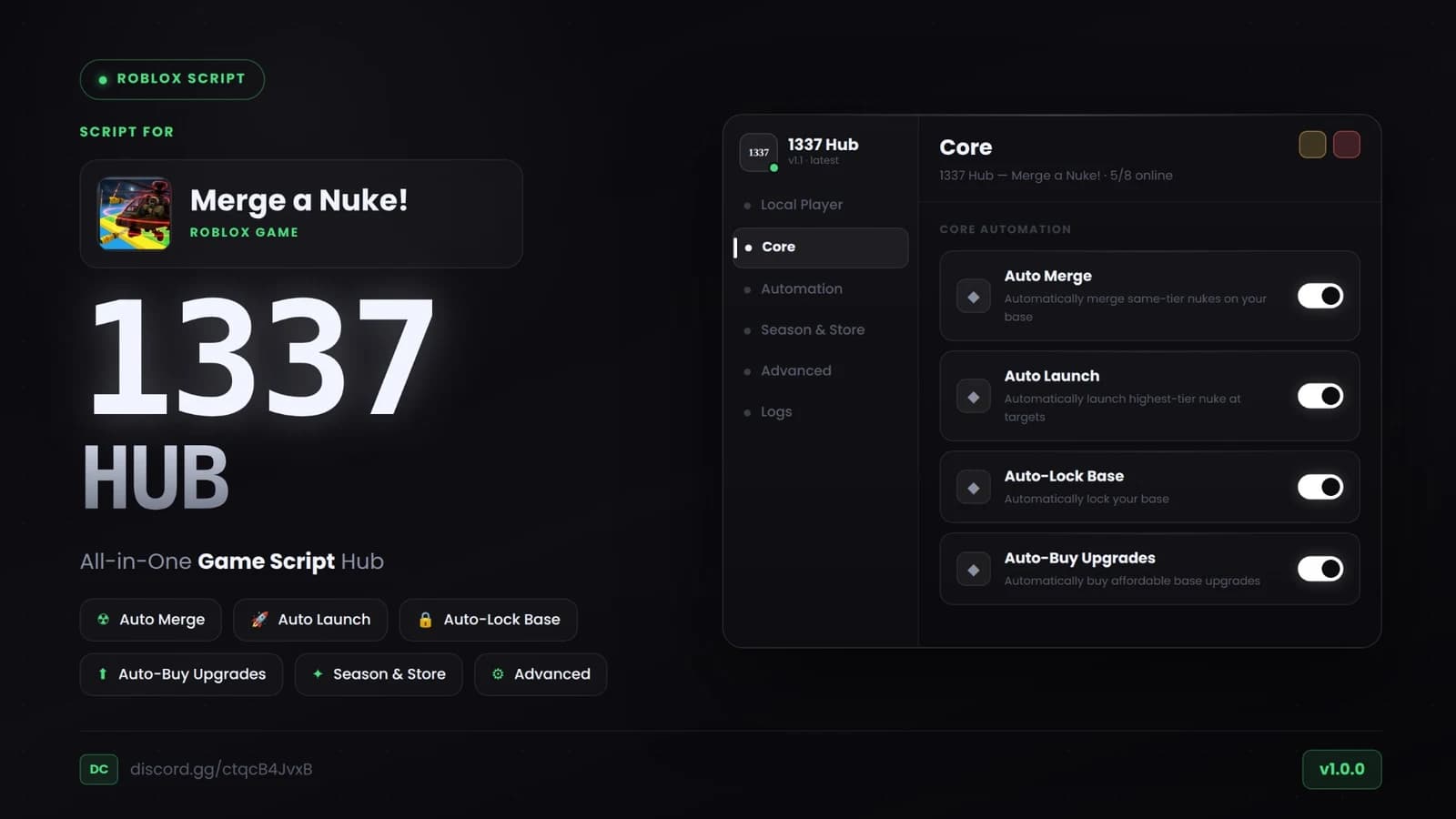 [ KEYLESS/NO KEY ] MERGE A NUKE!