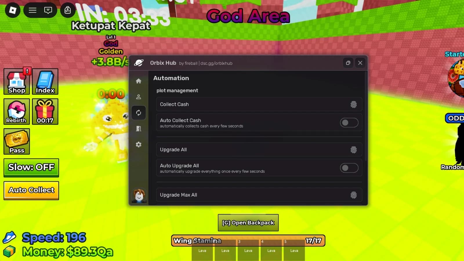 [KEYLESS] Orbix Hub | Auto Grab Brainrots, Teleport & More!
