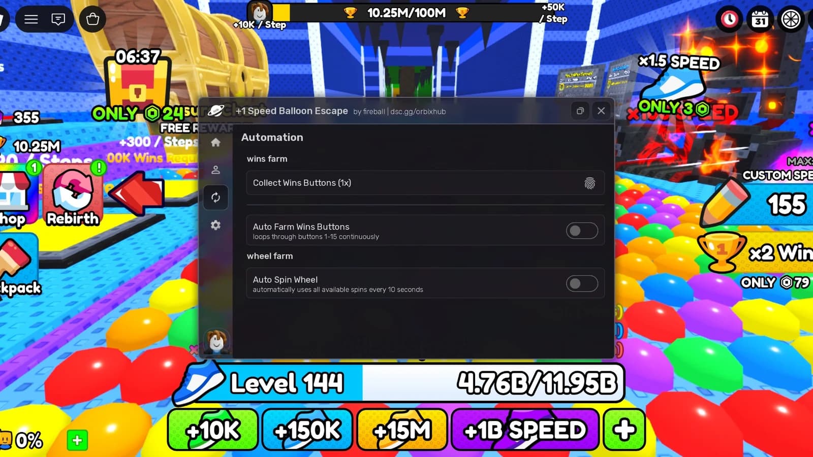 [KEYLESS] Orbix Hub | Auto Instant Win, Auto Spin & More!