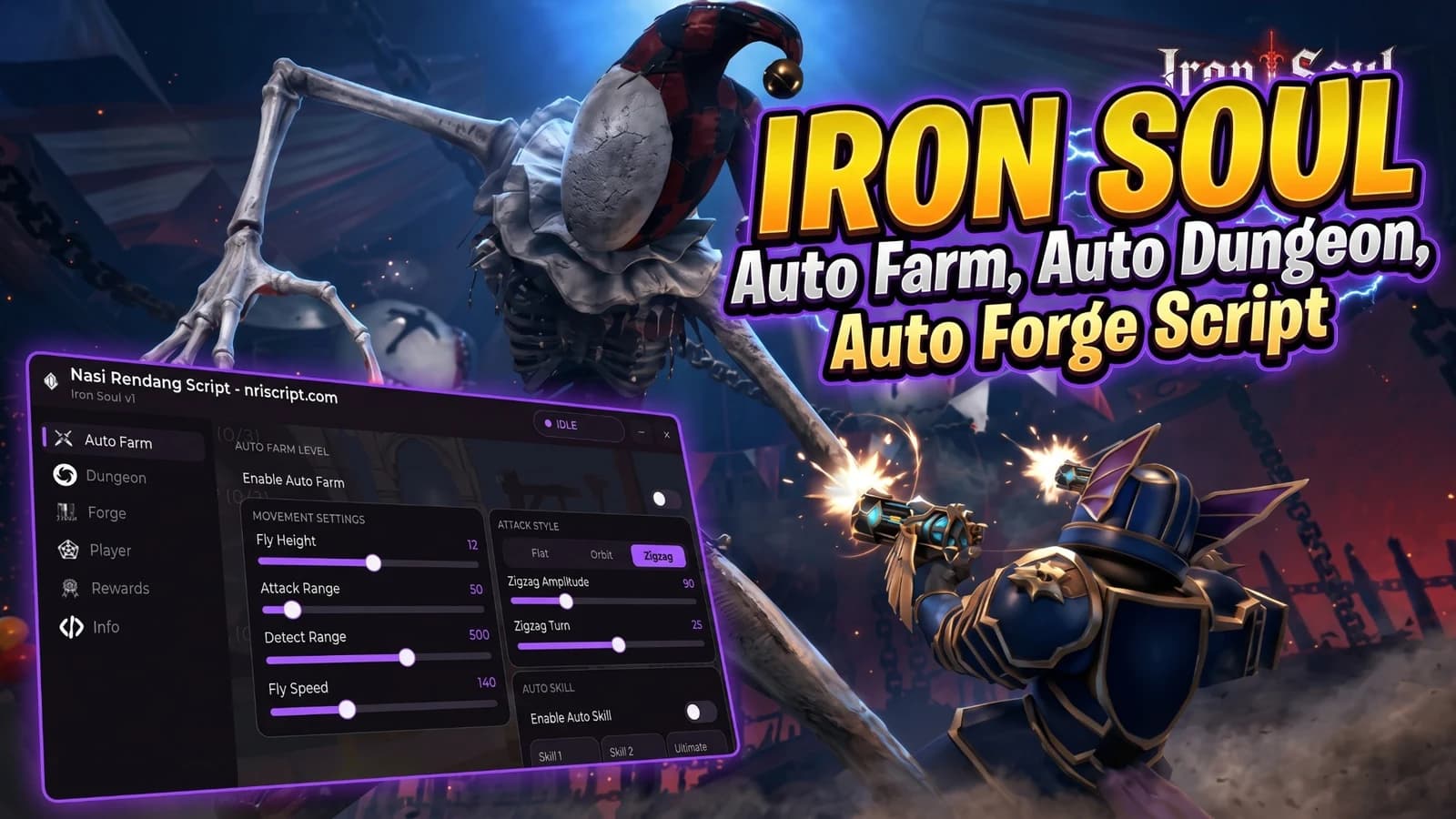 IRON SOUL Auto Farm, Auto Dungeon, Auto Forge Script