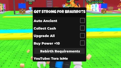 Get STRONG for Brainrots script – (Auto Ancient, Collect Cas