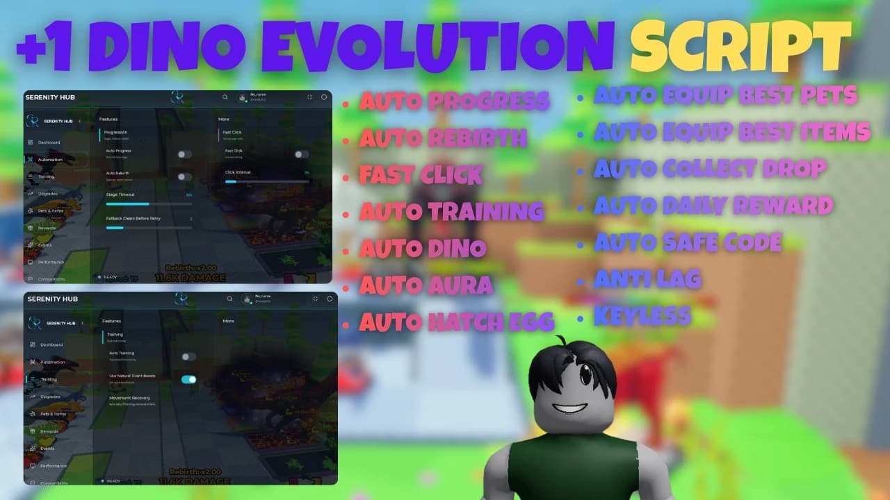 BEST +1 DINO EVOLUTION SCRIPT!
