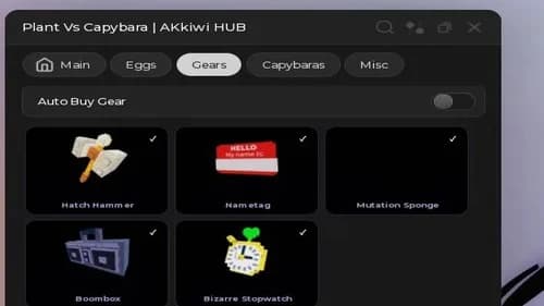 Capybaras VS Plants scripts 2026 – NO KEY (Autofarm)