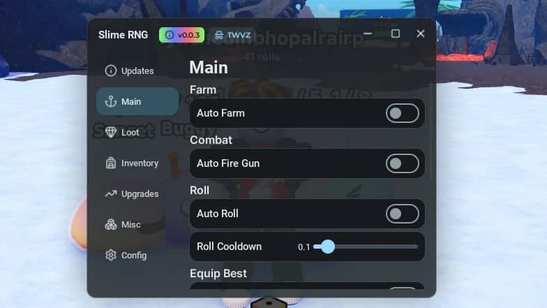 Slime RNG: Auto Farm, Auto Roll, Auto Fire 