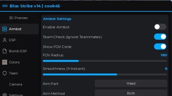 op script aimbot esp no key!! key is cook45