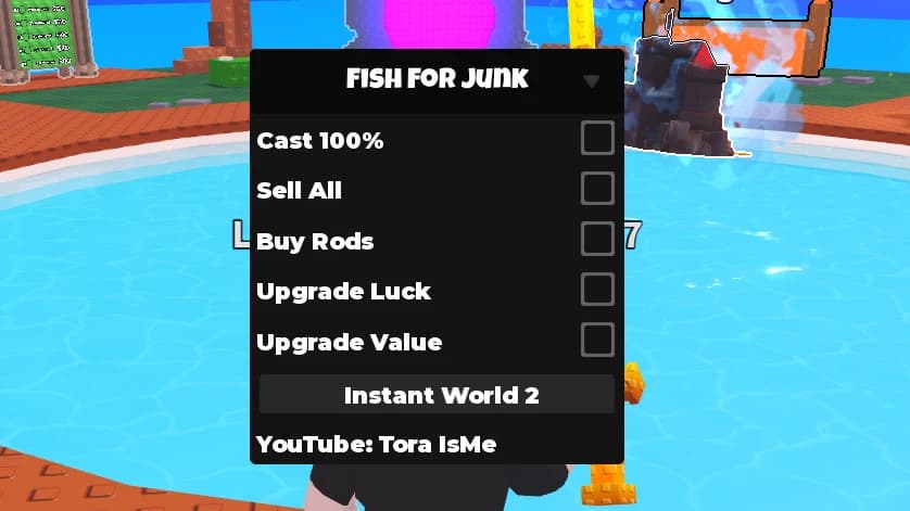 Cool script for Fish For Junk on Cast 100%, Sell All, Buy Ro
