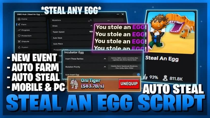 Auto Farm Auto Progression Auto Hatch Webhooks +30 Features