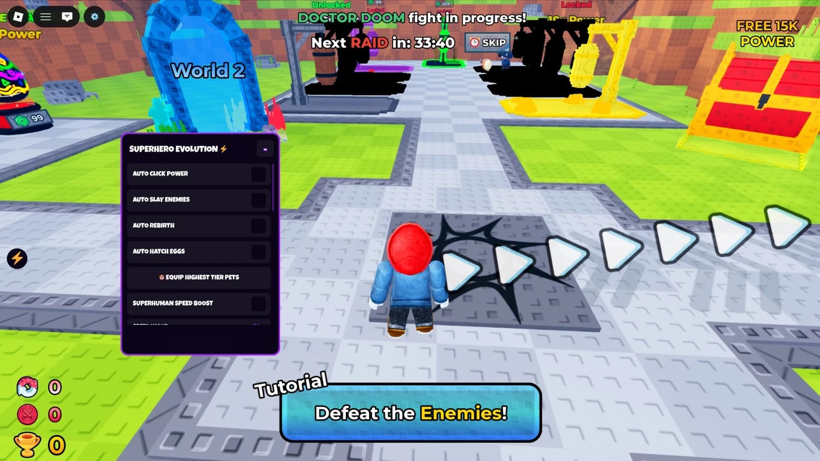 Auto Click Power, Auto Slay Enemies, Auto Rebirth and more. 