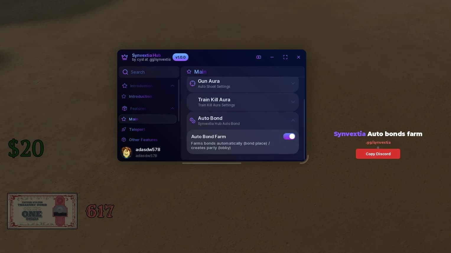 Dead rails auto bond farm 120+ bonds per round