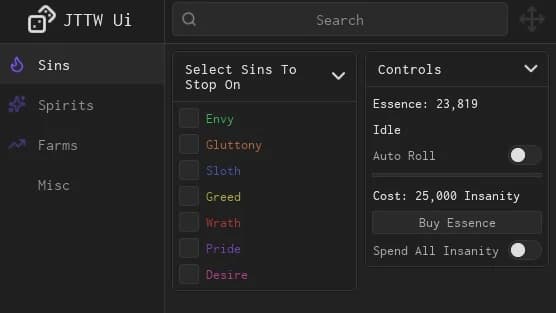 JTTW Ui (Ai Coded)
