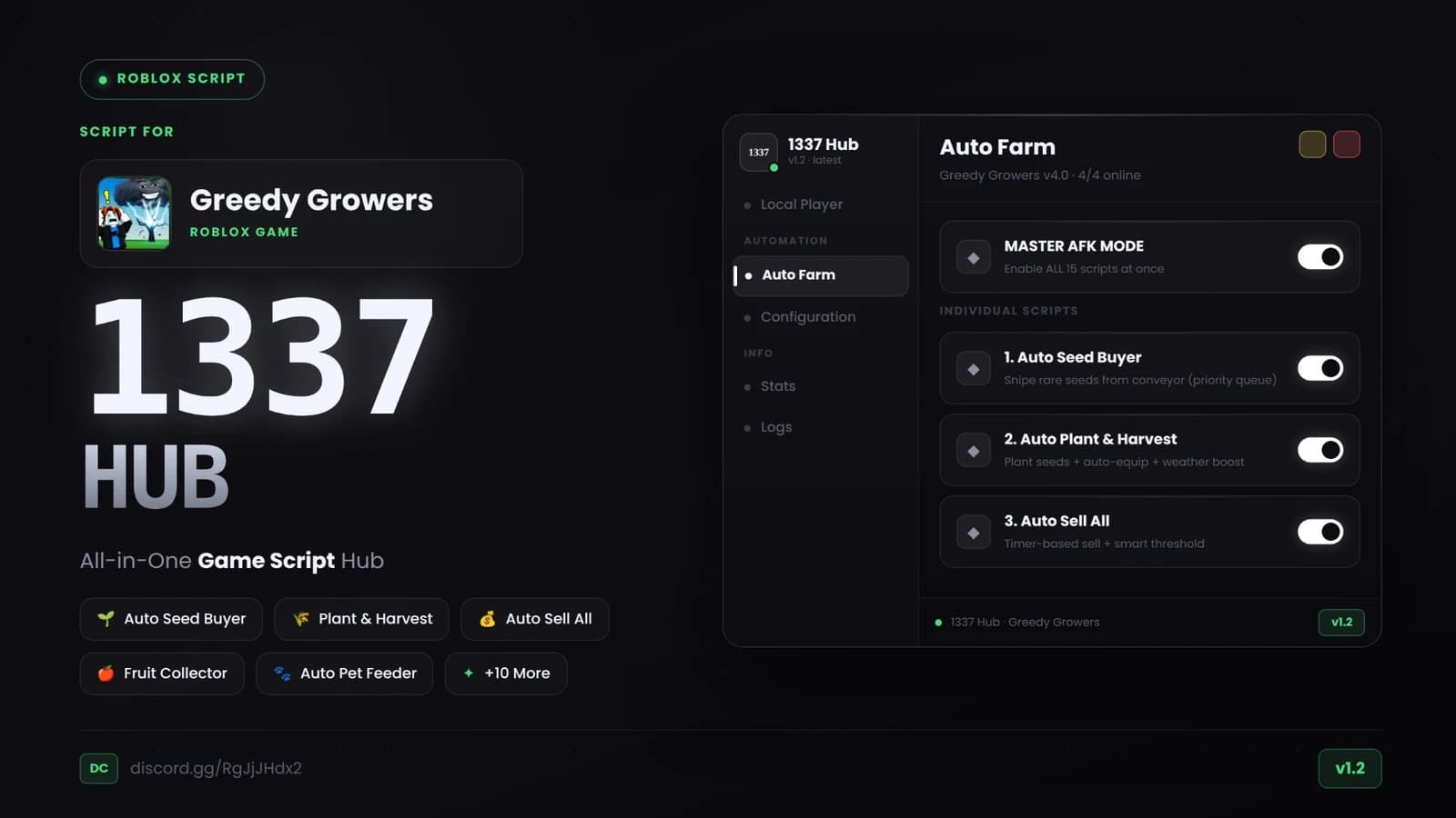 [ KEYLESS/NO KEY ] GREEDY GROWERS