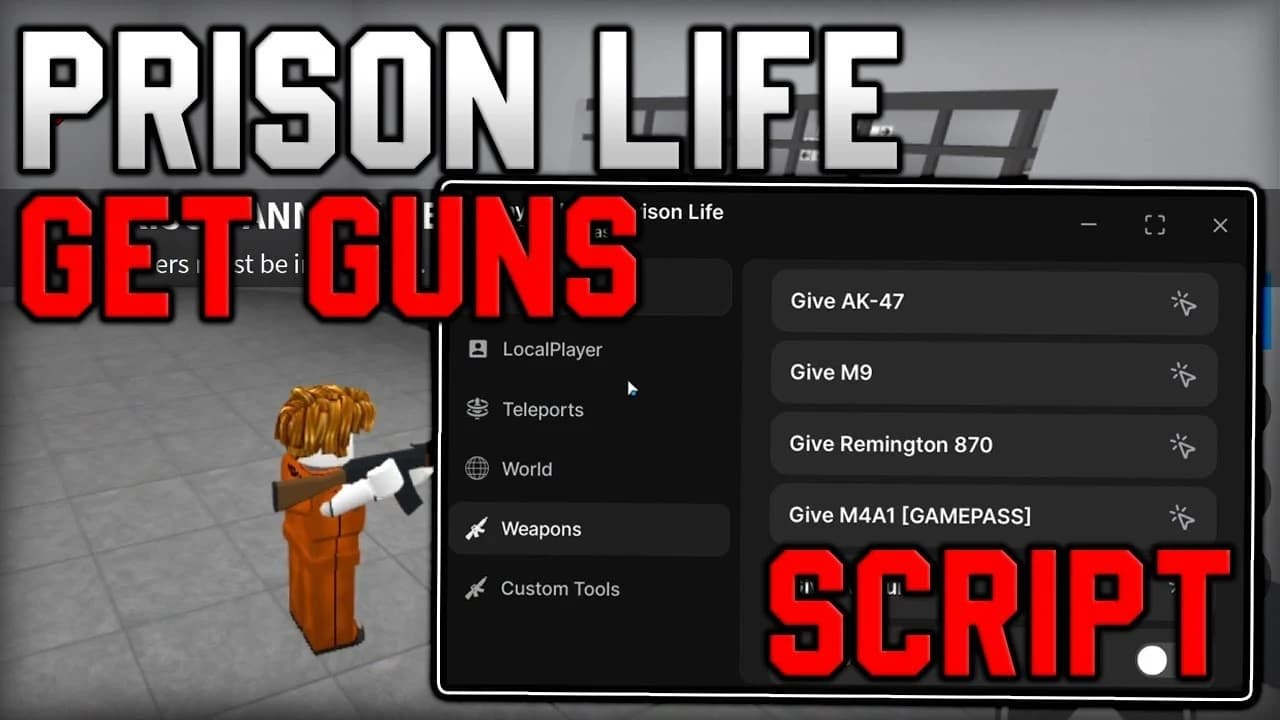[BEST] Prison Life Script | Many Features!