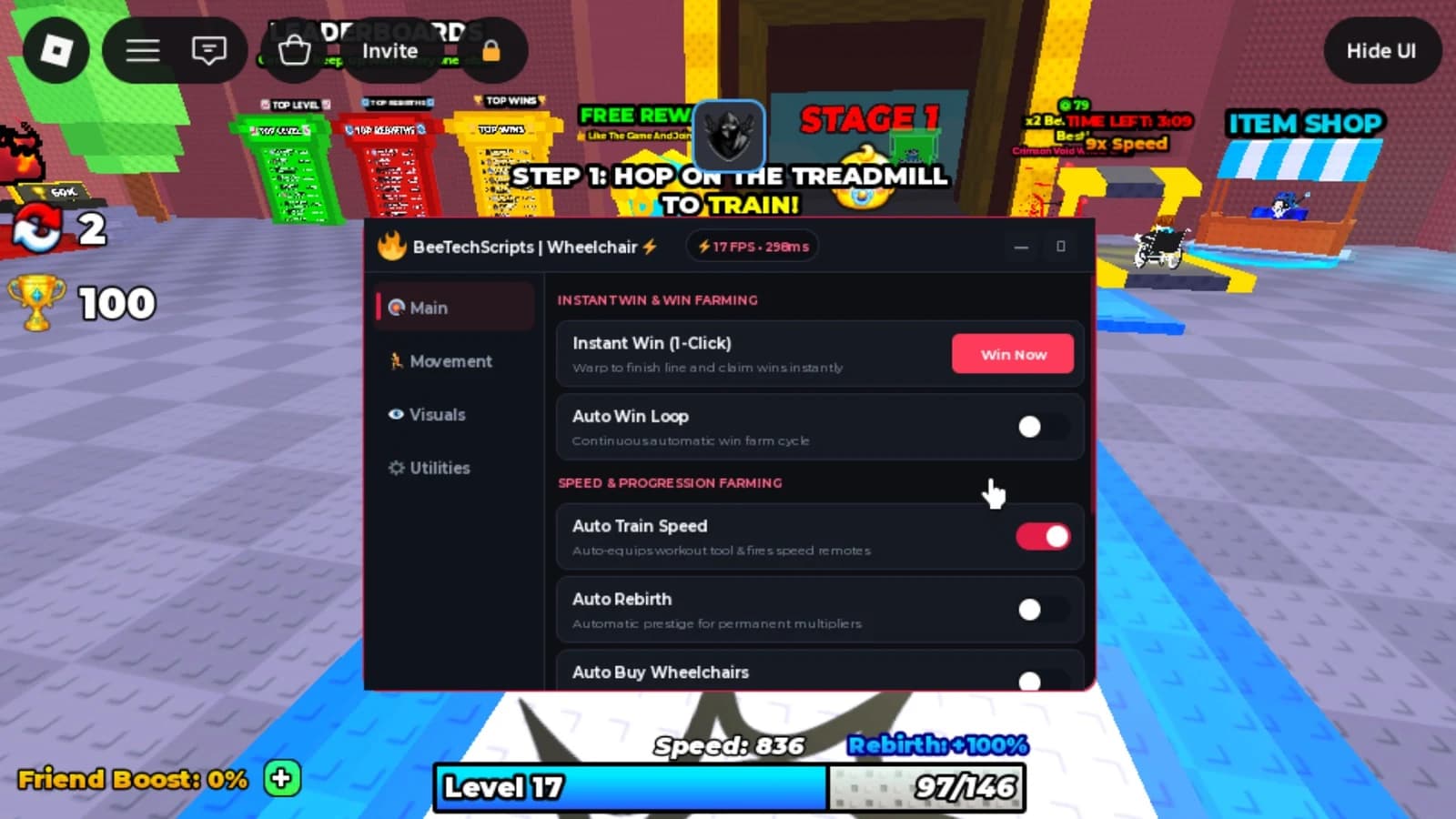 Instant Win, Auto Win Loop, Auto Train Speed & More