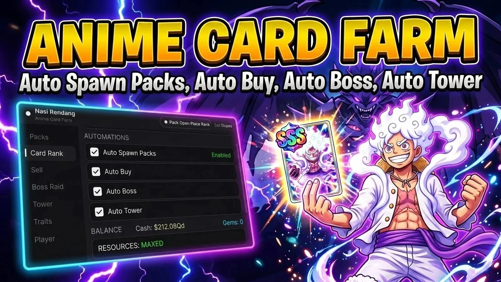 ANIME CARD FARM | AUTO SPAWN, AUTO BUY & AUTO SELL Script