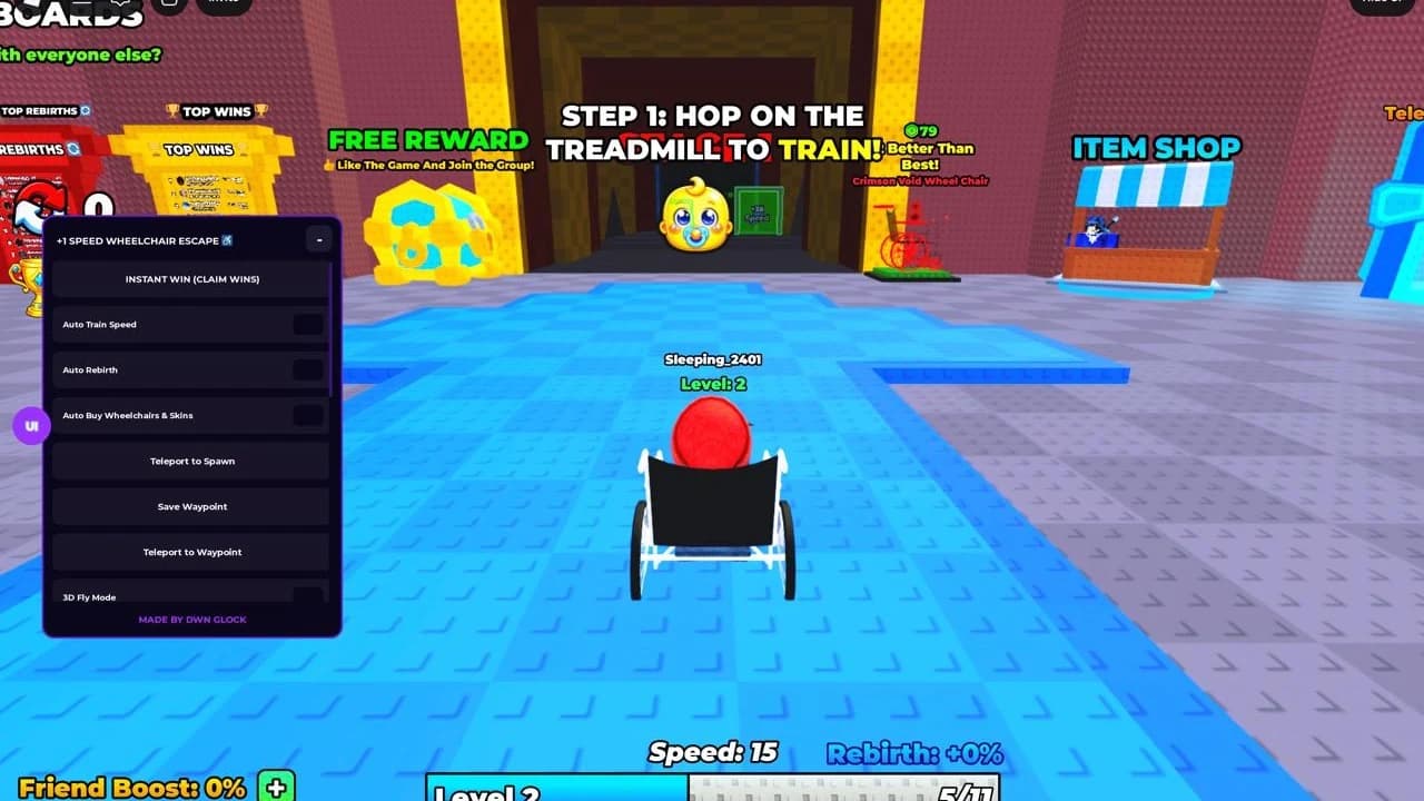 Auto Train Speed, Auto Rebirth, Auto Buy Wheelchairs & More