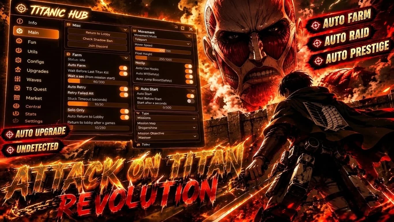 [Best] AoT:R keyless Script (Anti ban)- TITANIC HUB