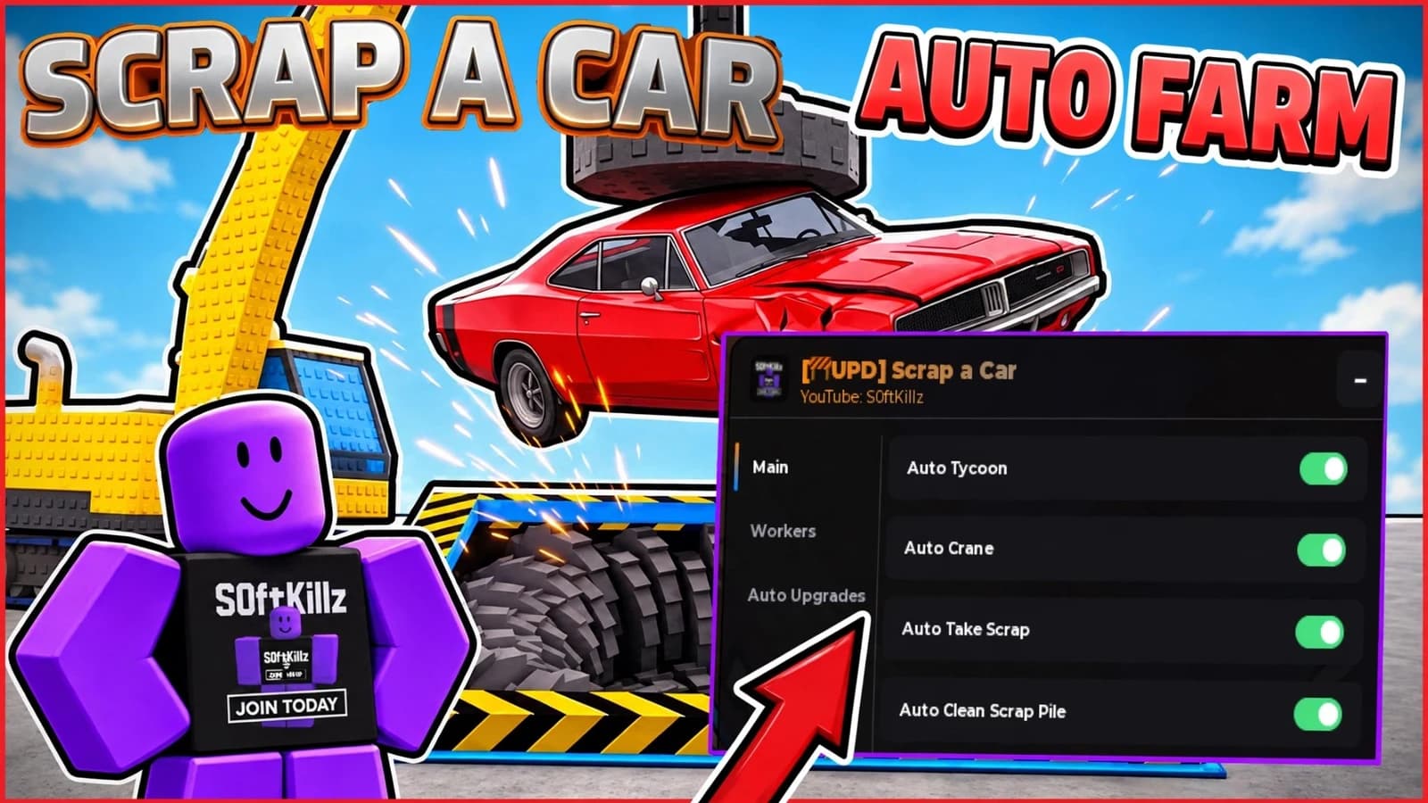 AUTO PLACE, AUTO CLEAN, AUTO BUY, AUTO UPGRADES, AUTO ROLL