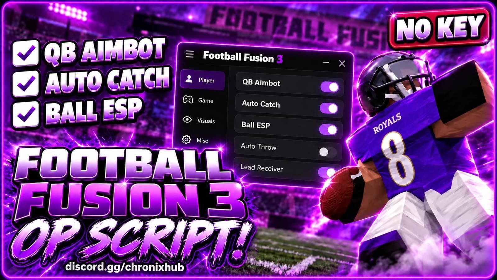 Football Fusion 3 Script | Ball Magnet, QB Aimbot [NO KEY]