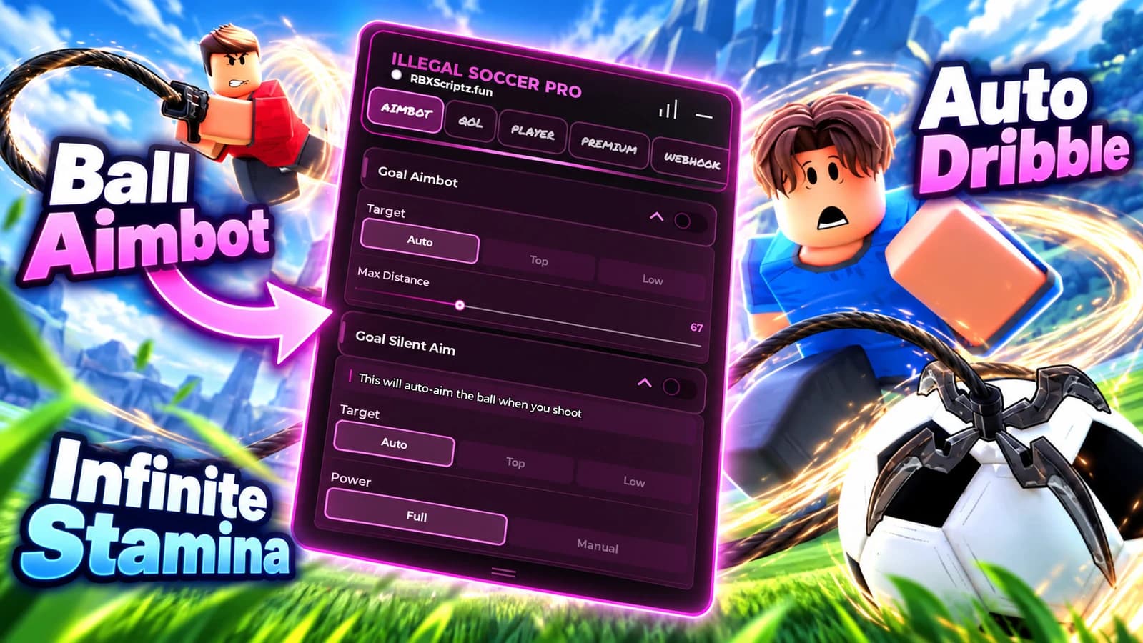 Goal Aimbot | Goal Silent Aim | Infinite Stamina | And more+