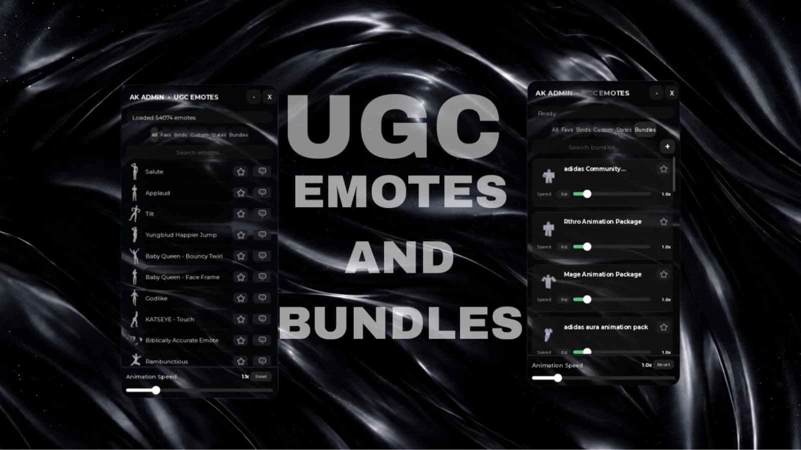 52K+ UGC EMOTES/BUNDLES | AK ADMIN